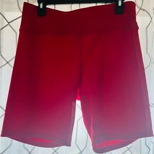 Vibrant Red Spandex Shorts - Size Large